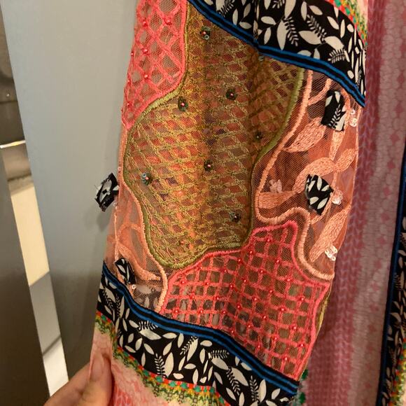 Anthropologie Bhanuni by Jyoti Women's Size XL Pink Rosario Blouse New with Tags - Picture 14 of 16